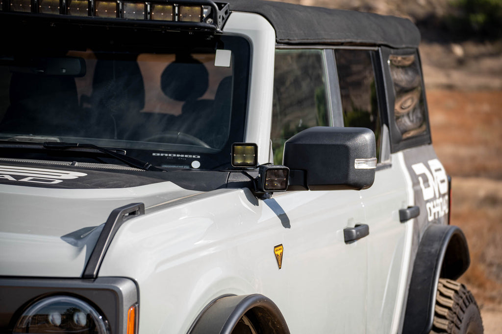 Ford Bronco A-Pillar Dual Light Pod Drop Mounts