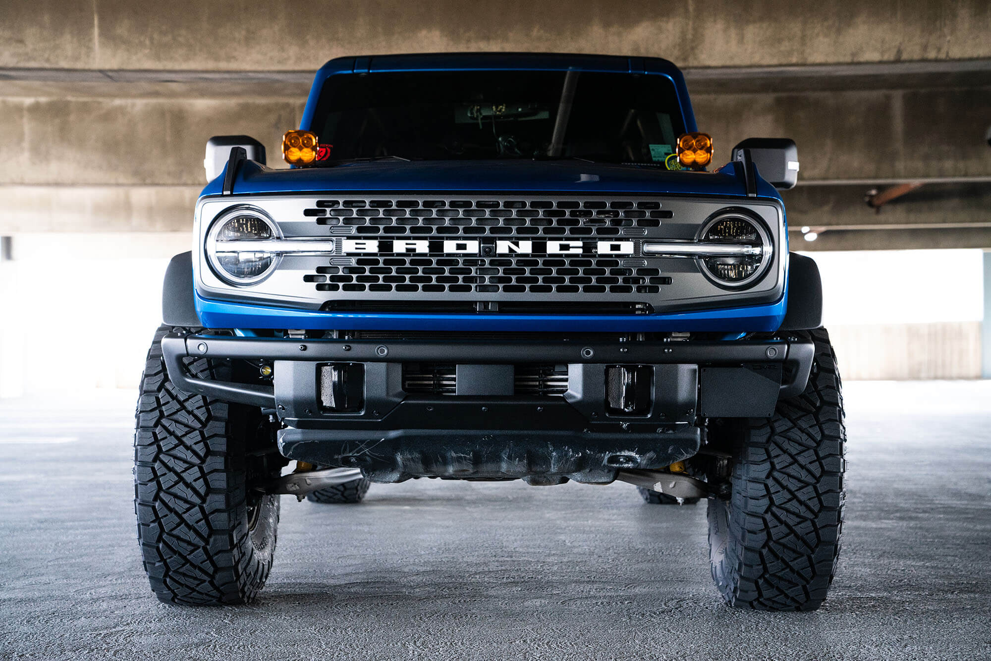 Ford Bronco Factory Front Bumper License Relocation Bracket Side