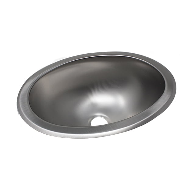 10' X 13' Oval Stainless Steel Sink
