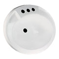 17 X 20 White Poly Oval Lav
