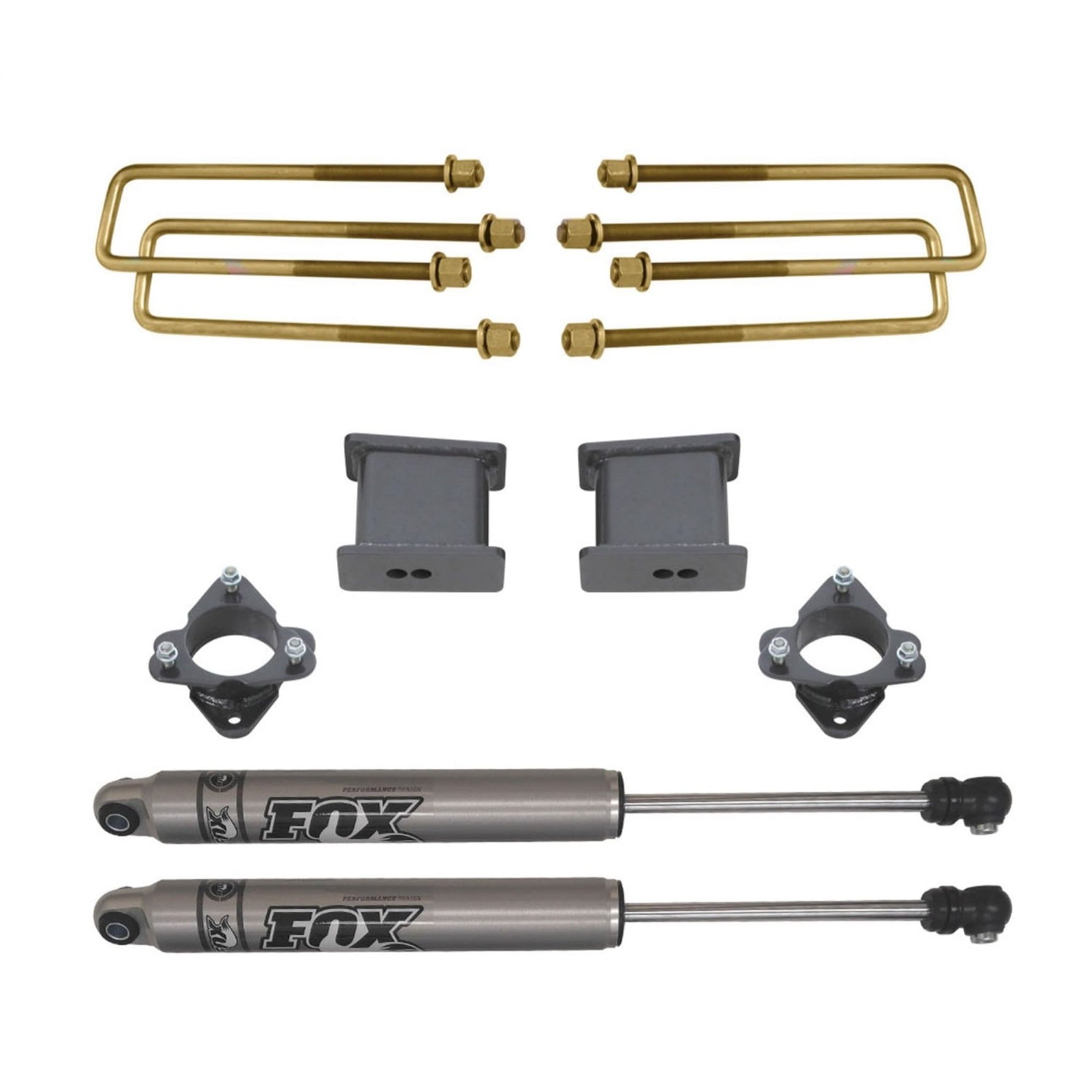 4'LIFT Blks U-Bolts Fox Rear Shocks