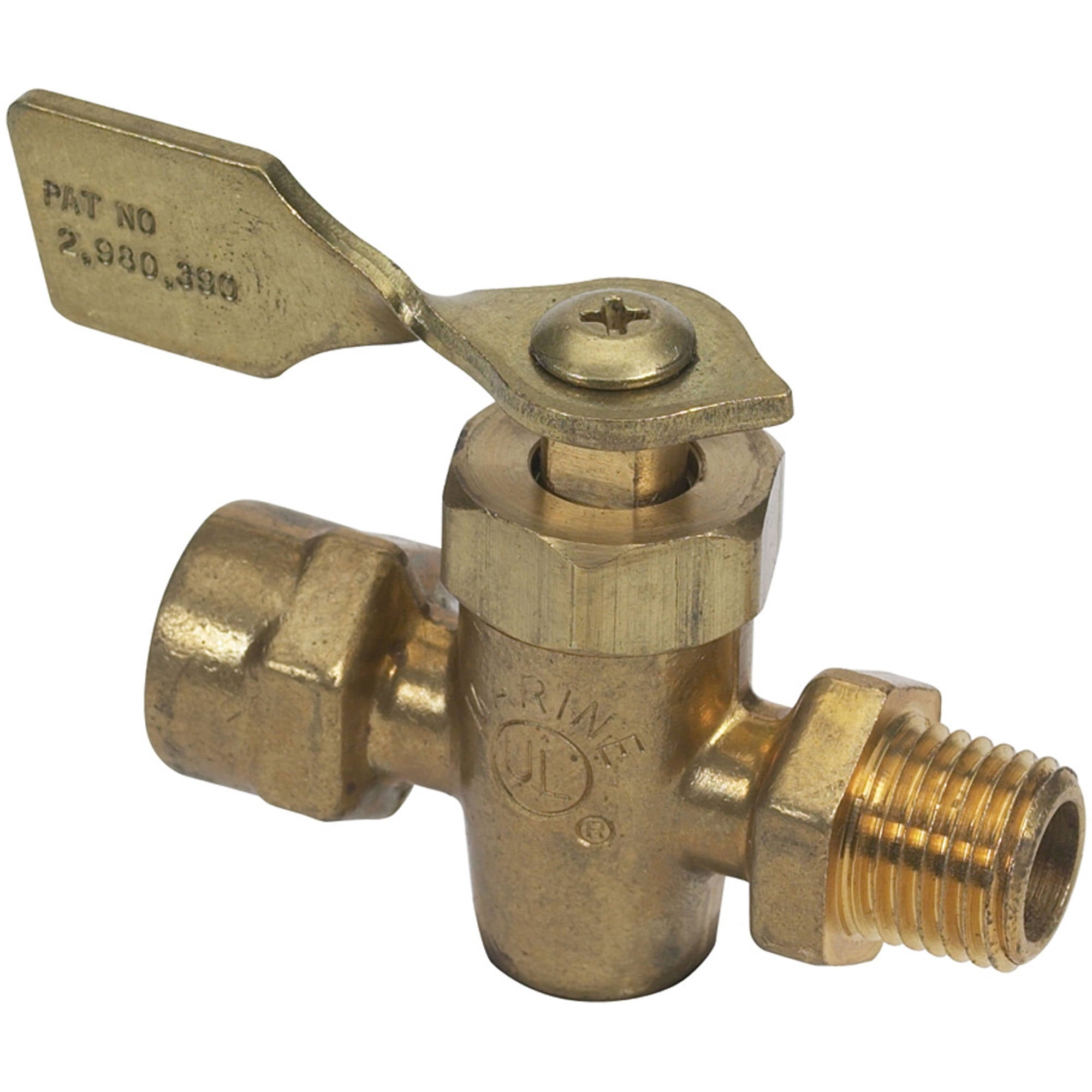 Moeller 033300-10 Brass Shut-Off Valve - 1/4 FNPT M/F