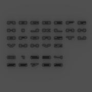 LED Letter Badges - Matte White- C