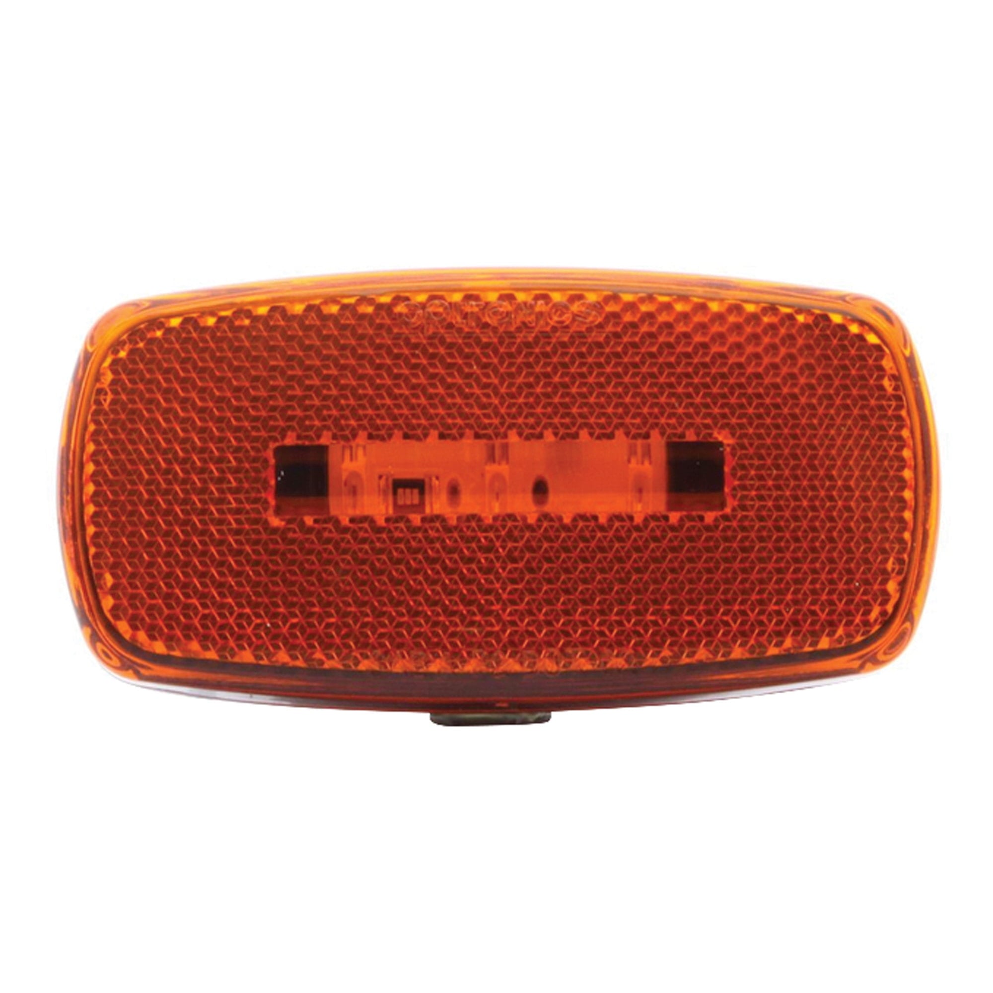 LED M/C;oval;blk; Amb