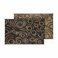 Mat Swirl 9X12 Black/Beige