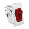10A White W/Red Rocker Sw