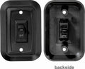 Wallplateswitch Black Single 3