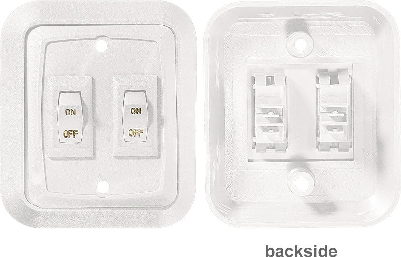 Wallplateswitch White Double 3