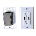 AC Dual Outlet W/ Cover & 2 USB Cha