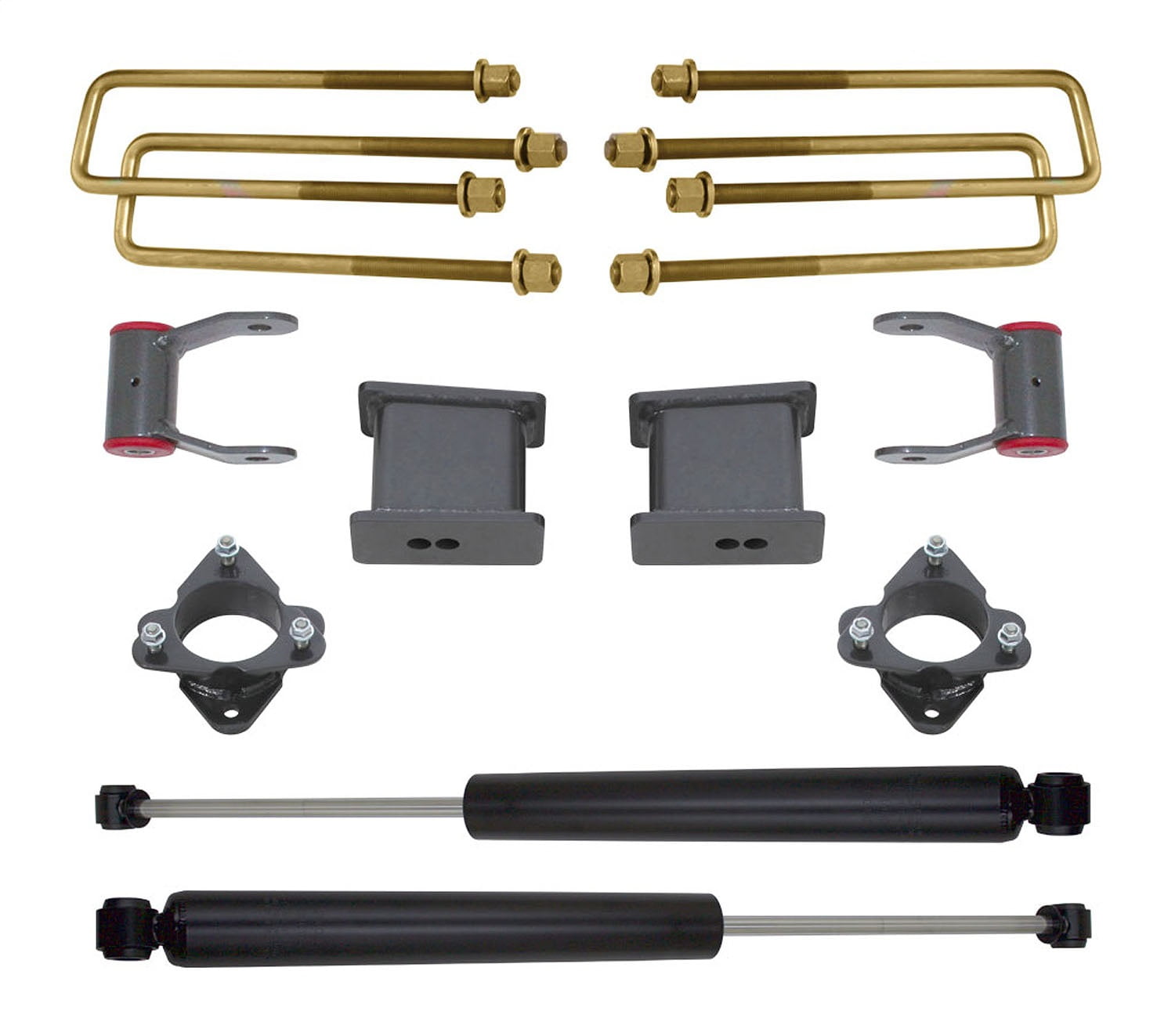 2 Spacer 5' Blks Ubolts Max Shocks