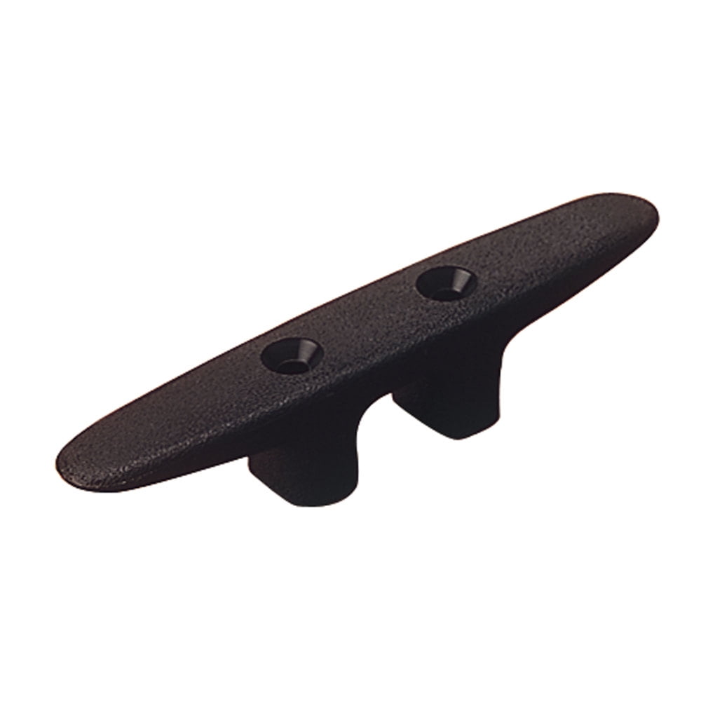 Sea-Dog 043360-1 Heavy-Duty Black Nylon Open Base Cleat - 6-1/4", Pack of 2