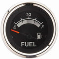 Sierra 67021P Black Sterling Series 2" Stainless Steel Fuel Gauge & Requires "F" Sender Code