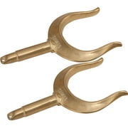 Brass Ribbed Horn Oarlock 2' -