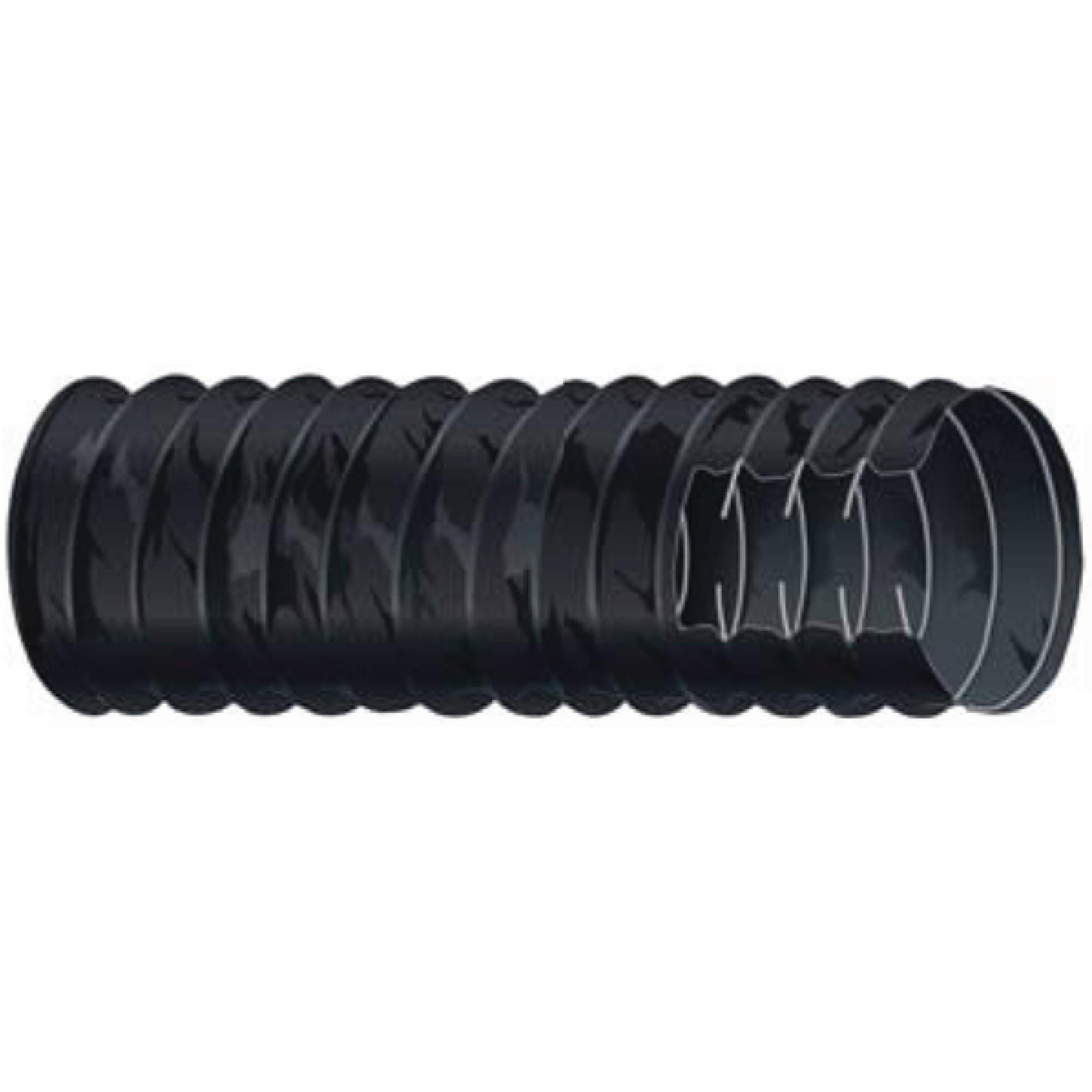 3' Blk. Xtra Hvy Duty Vinylvent 50'