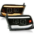 Projector Headlights with Black Hou