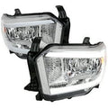 OE Headlights with LED Bar Chrome H