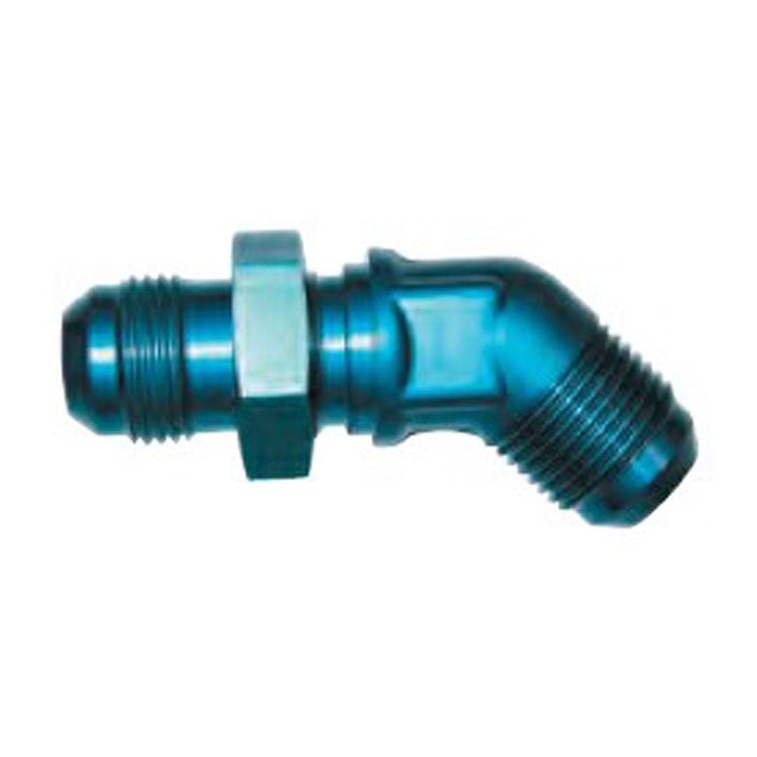 -8AN Blk 45 Degree Bulkhead Flare