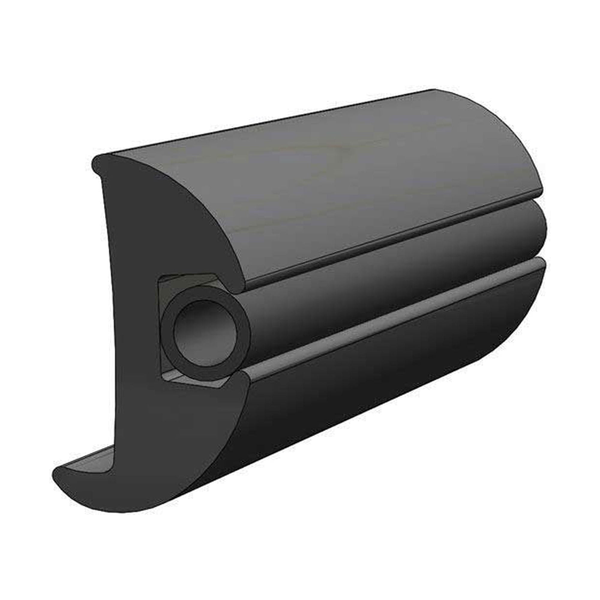 TACO Marine V11-2423BBK70-2 Flexible Rub Rail Kit - 1-7/8" x 1-1/8" x 70', Black