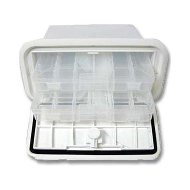 2 Tray Tackle Box 7X14"-White