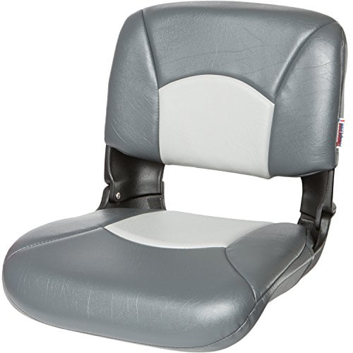 All Weather High Back Black Seat - Charcoal/Gray Cushion