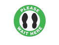 Please Wait Here Floor Sign (17  Di