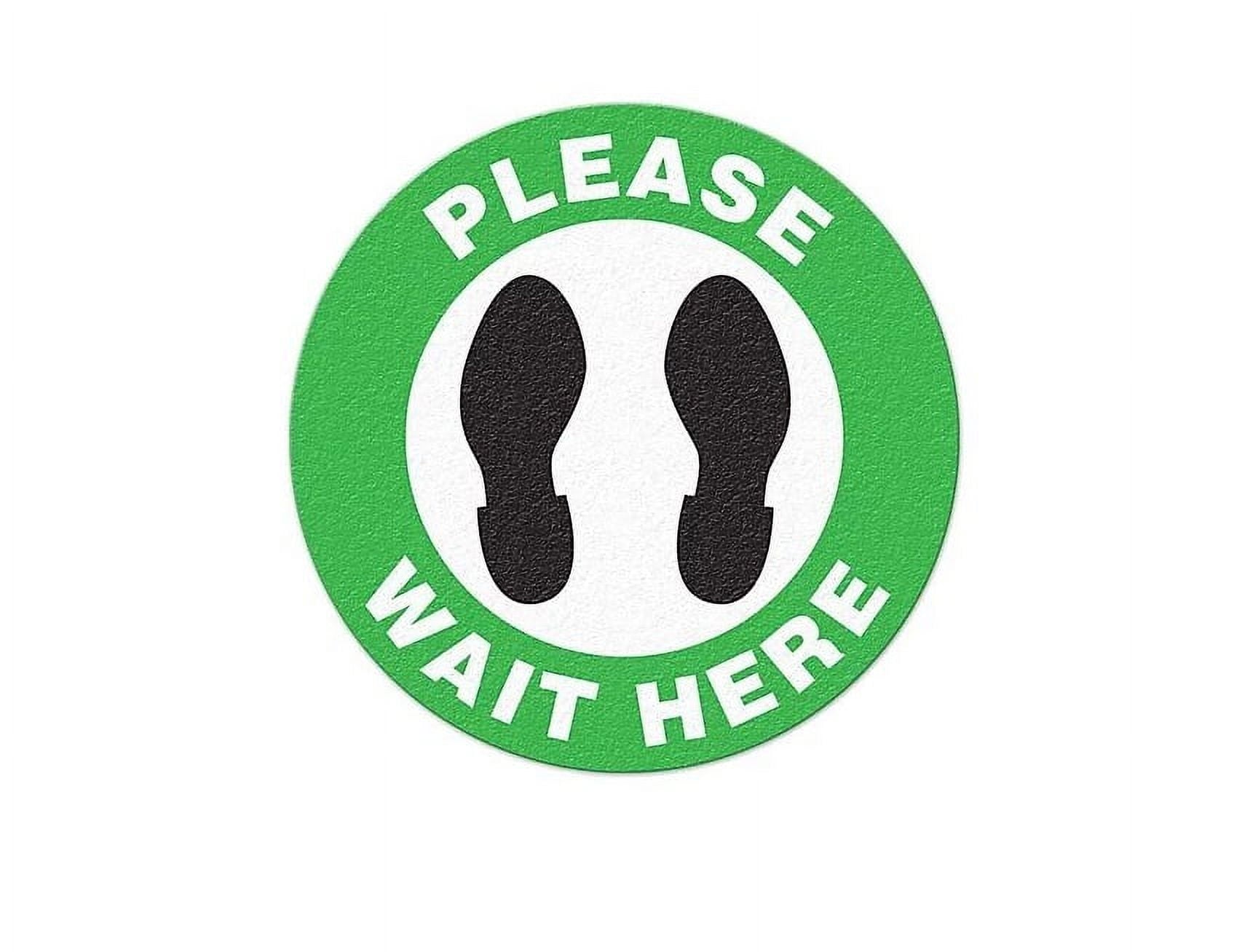 Please Wait Here Floor Sign (17  Di