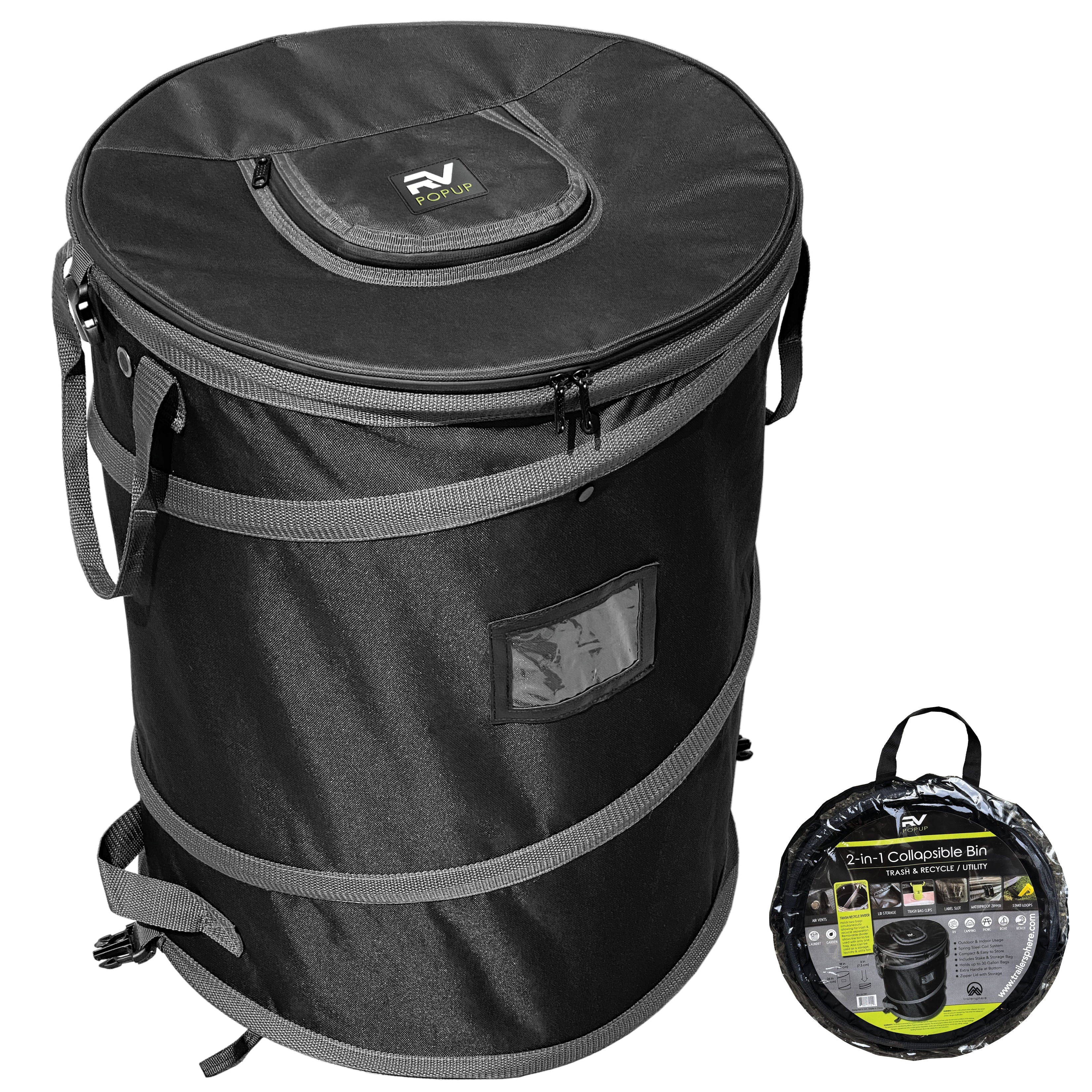 2-IN-1 Collapsible Bin  Trash/Recyc