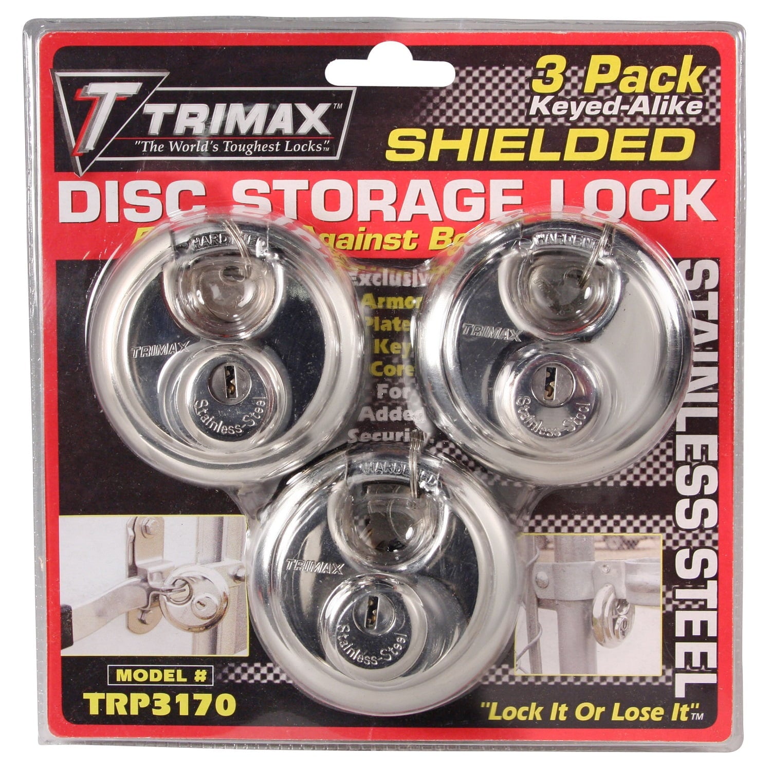 3 Pack Keyed Alike TRP170