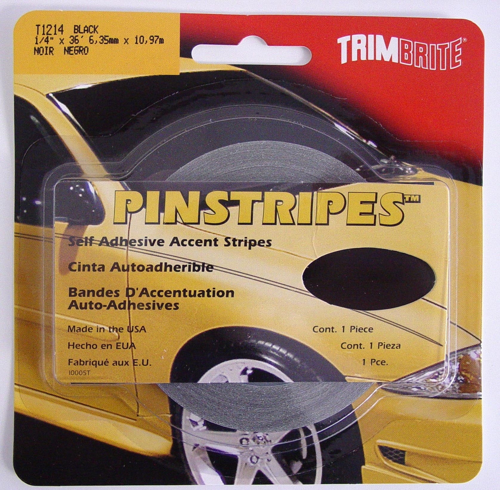 1/2X36 Black Pin Stripe