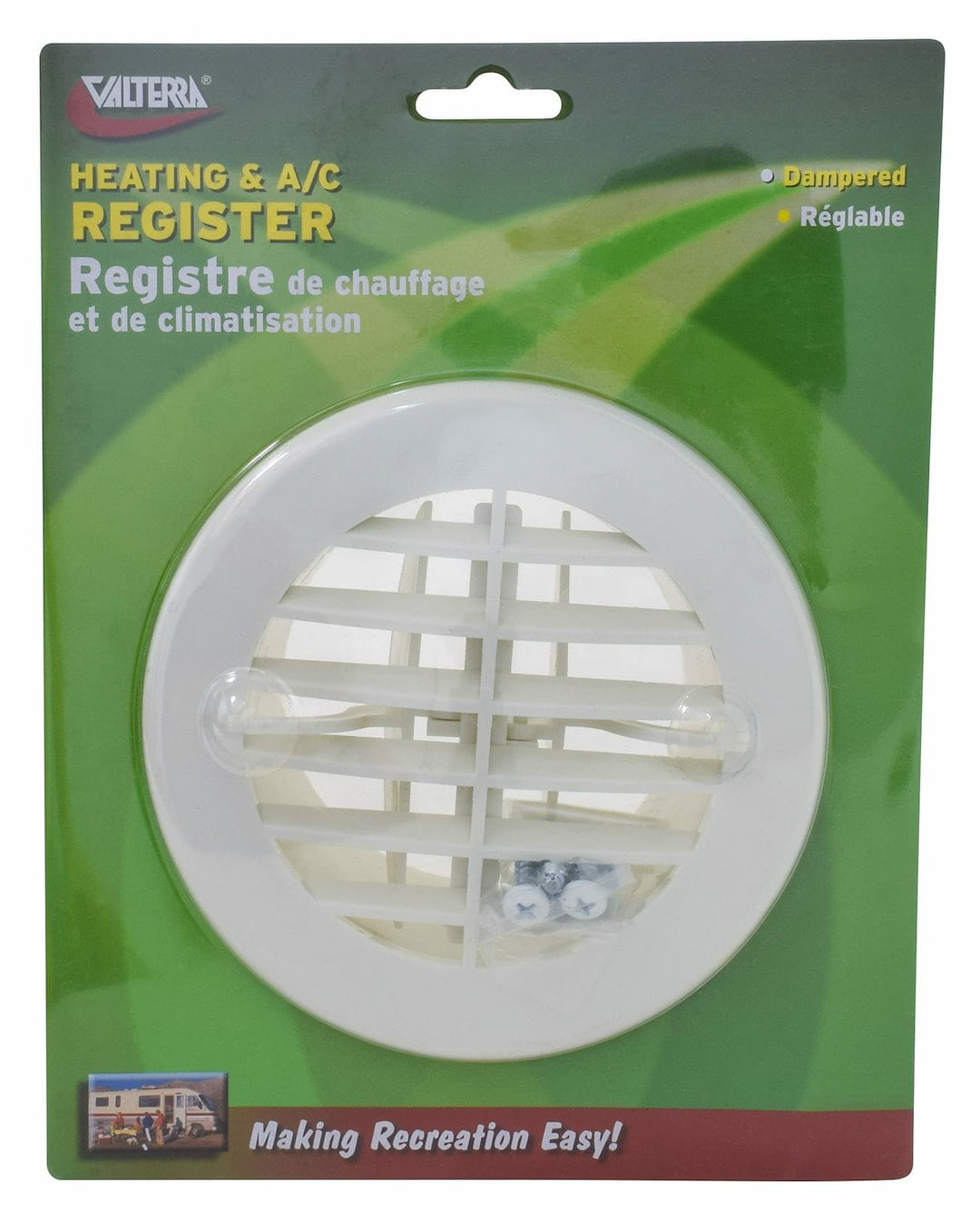 Round Register  White