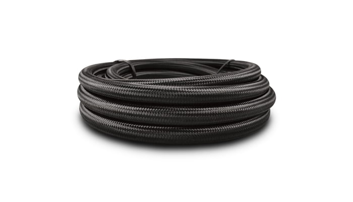 -6 an Black Nylon Braided