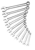 10 Pc SAE Polish Std Wrench Set