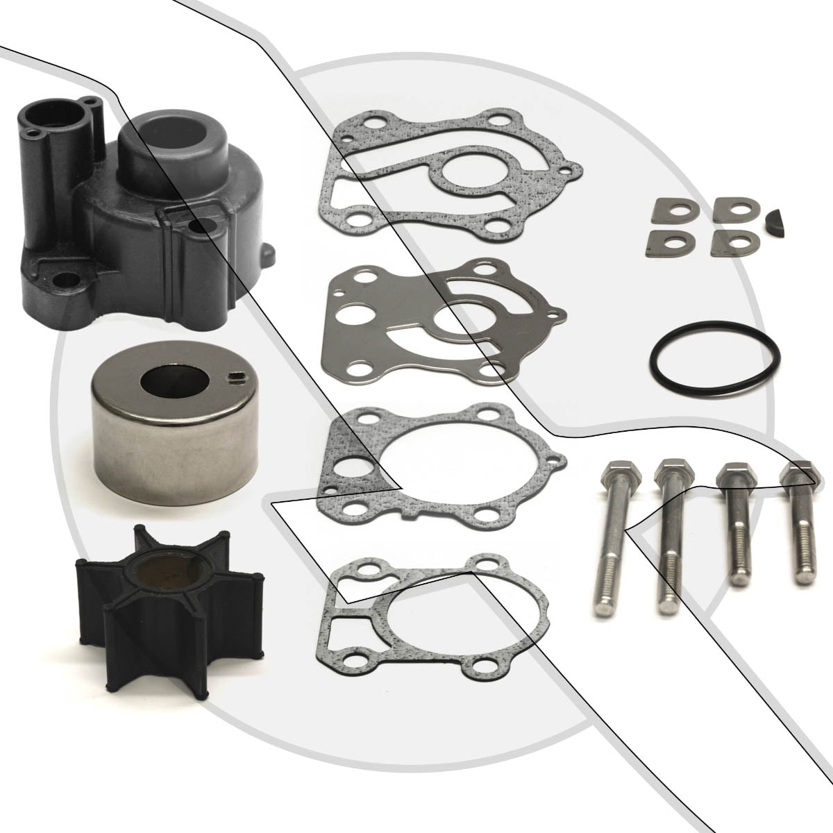 Water Pump Repair Kit with Housing for Yamaha Outboard 692-W0078-A0-00 18-3371