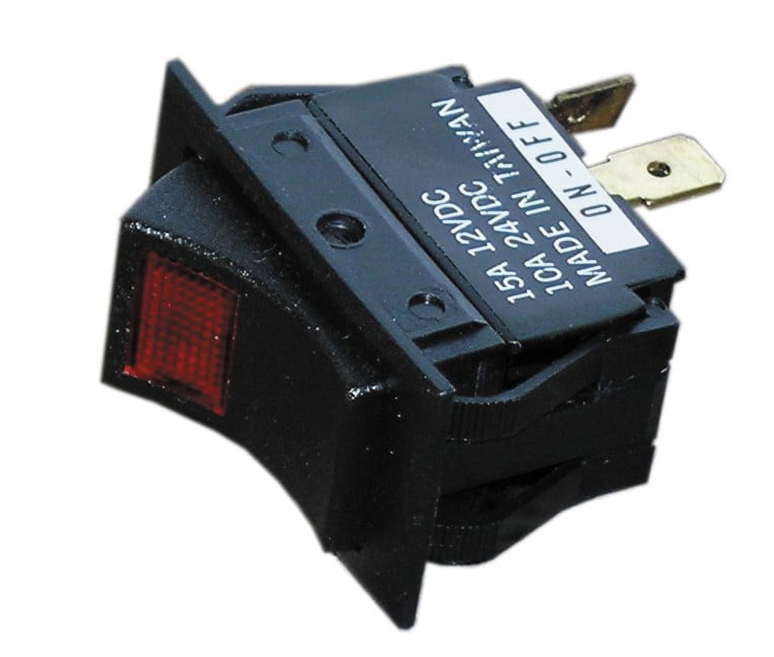 Black Rocker Switch (Mom. On/Off/On