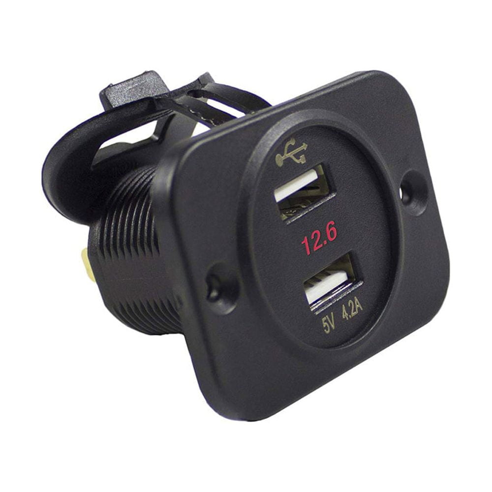 Dual USB Port with Volt Meter
