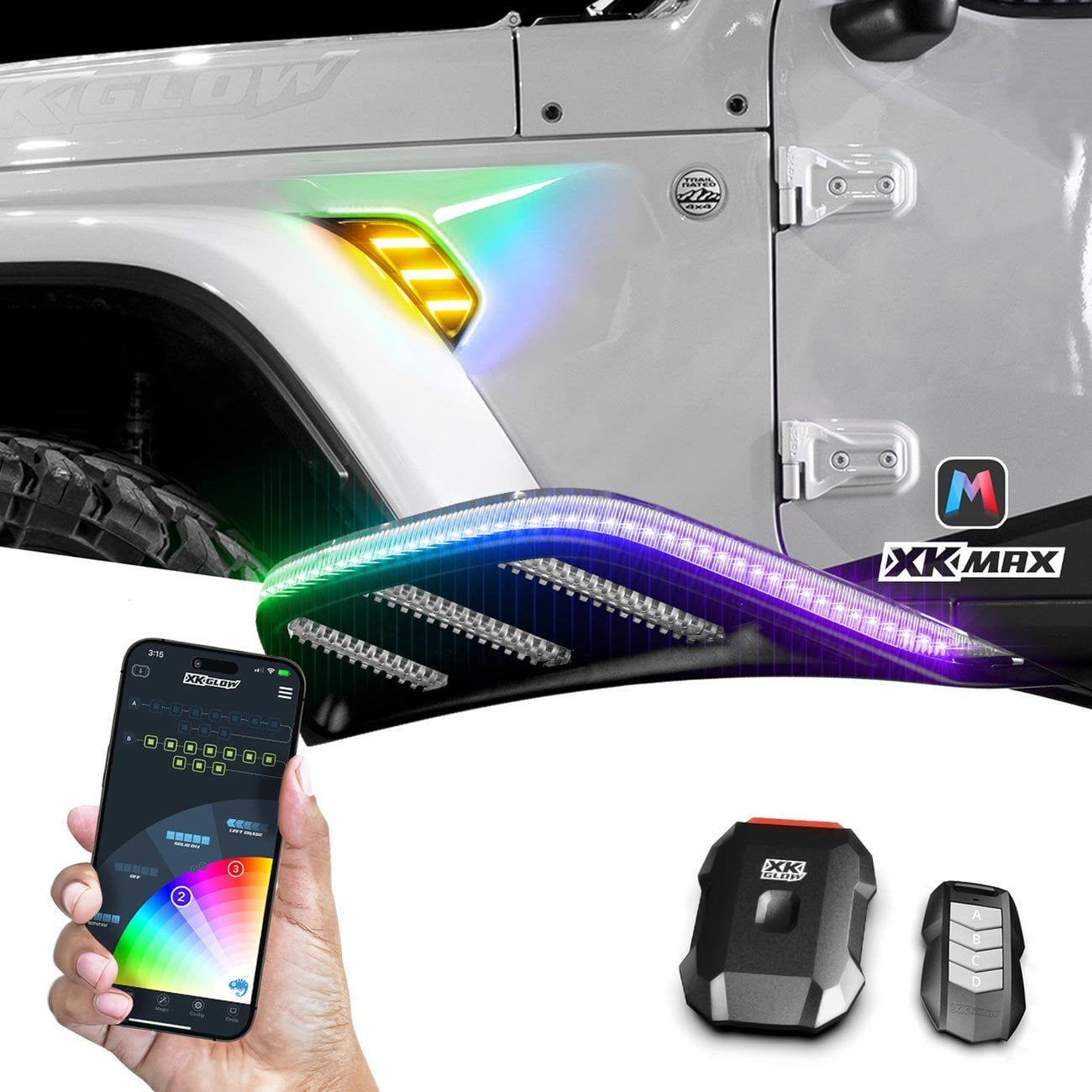 Xkmax App Control Jeep Air Vent Lig